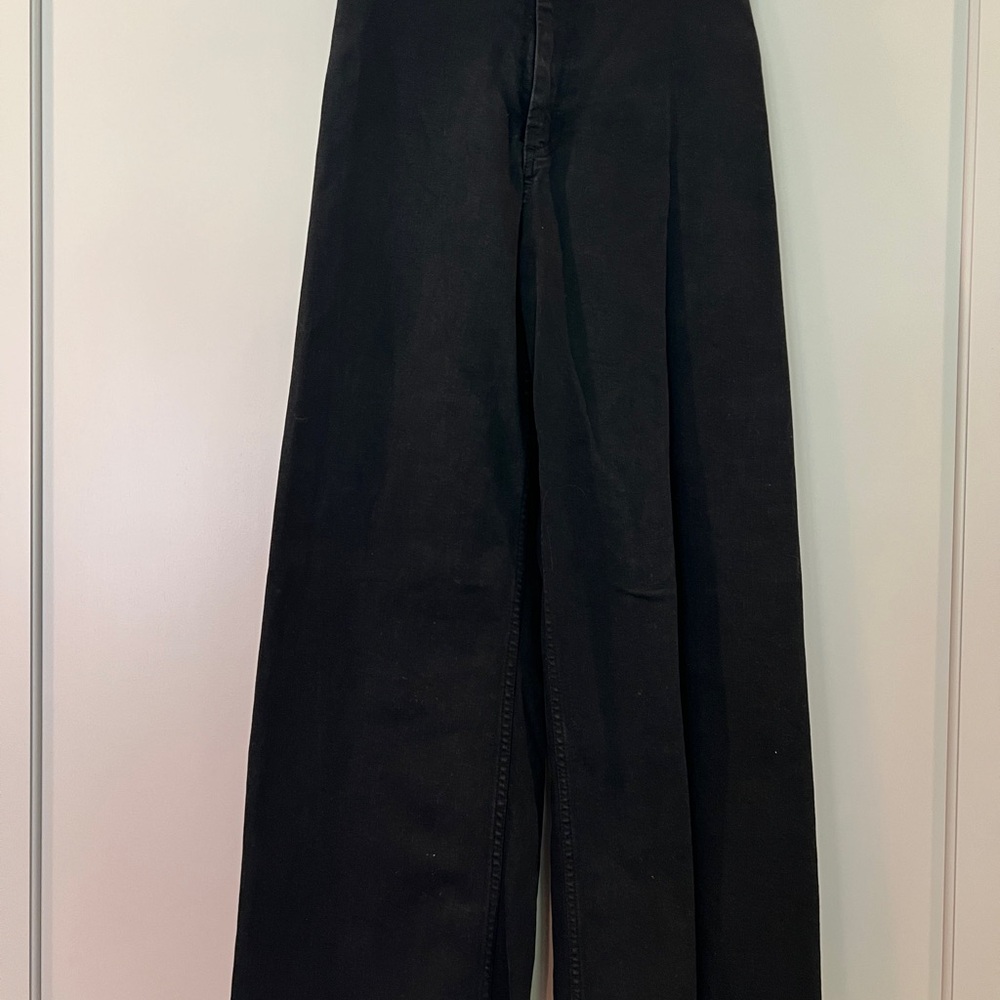 Zara Wide-Leg Black Jeans